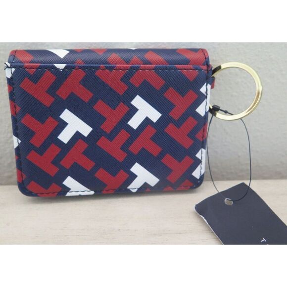 Tommy Hilfiger 69J5888 Multi Signature Logo ID/Credit Card Holder w/Keyring $68+ - Picture 4 of 5